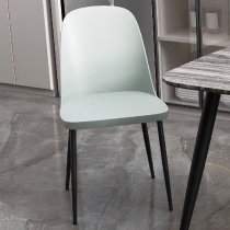 Arta Grey Wooden Dining Table 4 Curve Plastic Grey Chairs