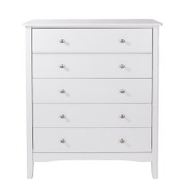 Kamuy Wooden Chest Of 5 Drawers In White