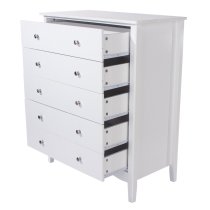 Kamuy Wooden Chest Of 5 Drawers In White