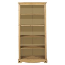 Consett Wooden Wide Bookcase With 5 Shelves In Oak