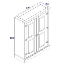 Consett Wooden Cupboard With 2 Doors In Oak