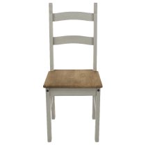 Consett Grey And Oak Wooden Dining Chairs In Pair