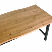 Consett Wooden Rectangular Dining Table In Black And Oak