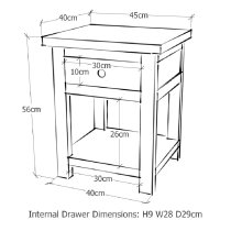 Delavan Wooden Bedside Cabinet With 1 Drawer In Oak And Black