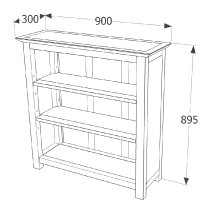 Delavan Wooden Bookcase With 3 Shelves In Oak And Black