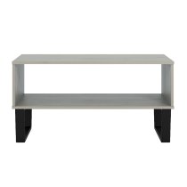 Tilston Wooden Coffee Table With Undershelf In White And Black