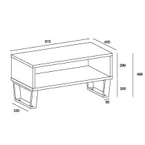 Tilston Wooden TV Stand With 2 Doors In White And Black