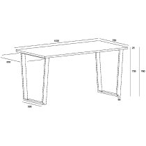 Tilston Wooden Large Dining Table With 4 Chairs In Oak