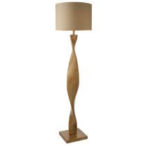 Adelaide Fabric Floor Lamp Table In Natural And Oak