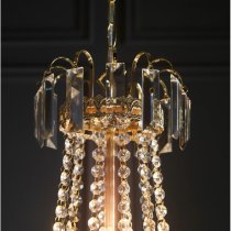 Anthony 9 Light Glass Shade Pendant Light In Gold