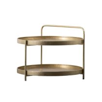 Savannah Metal Round Coffee Table In Gold