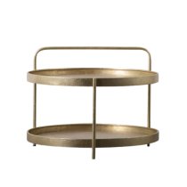 Savannah Metal Round Coffee Table In Gold