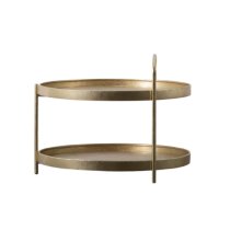 Savannah Metal Round Coffee Table In Gold