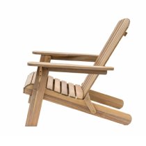 Abilene Wooden Lounge Chair with Footstool In Natural