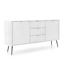 Zebulon Wooden Sideboard With 2 Doors And 3 Drawers In White