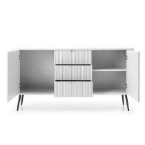 Zebulon Wooden Sideboard With 2 Doors And 3 Drawers In White