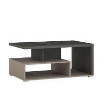 Seguin Wooden Coffee Table With Undershelf In Congo Anthracite