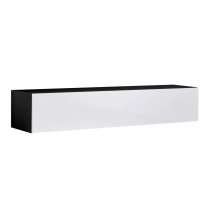 Fallon Rectangular High Gloss TV Stand In White And Black Matt