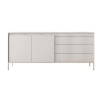 Shawnee Wooden Large Sideboard With 2 Doors 3 Drawers In Beige