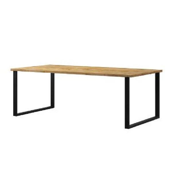 Hamburg Wooden Rectangular Dining Table In Wotan Oak