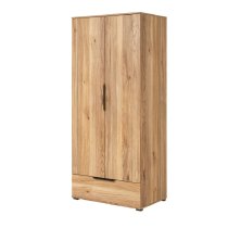 Tarzana Wooden Wardrobe With 2 Doors In Mauvella Oak