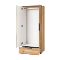 Tarzana Wooden Wardrobe With 2 Doors In Mauvella Oak