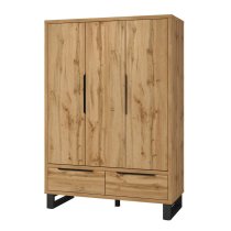 Hamburg Wooden Wardrobe With 3 Doors In Wotan Oak