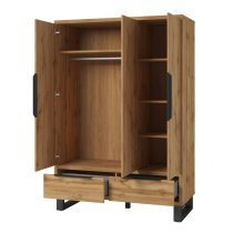 Hamburg Wooden Wardrobe With 3 Doors In Wotan Oak