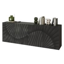 Sassari Wooden Sideboard With 4 Doors In Anthracite