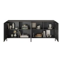 Sassari Wooden Sideboard With 4 Doors In Anthracite