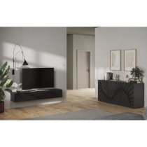 Sassari Wooden Sideboard With 3 Doors In Anthracite