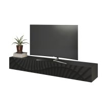 Sassari Wide Wooden TV Stand With 1 Door In Anthracite