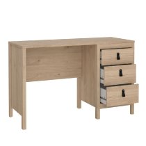 Bellevue Wooden Laptop Desk With 3 Drawers In Oak