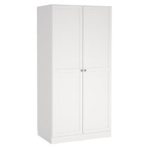 Bensalem Wooden Wardrobe With 2 Doors In White