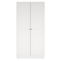 Bensalem Wooden Wardrobe With 2 Doors In White