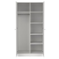 Bensalem Wooden Wardrobe With 2 Doors In White