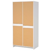 Bensalem Wooden Wardrobe With 2 Doors In White