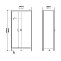 Bellevue Wooden Wardrobe With 2 Doors In Oak