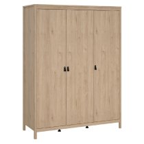 Bellevue Wooden Wardrobe With 3 Doors In Oak