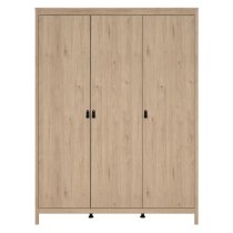 Bellevue Wooden Wardrobe With 3 Doors In Oak