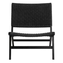 Campbell Wooden Lounge Chair in Black