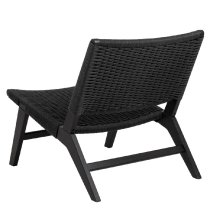 Campbell Wooden Lounge Chair in Black