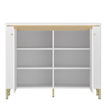 Laughlin LED High Gloss Sideboard With 2 Doors In White