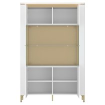 Laughlin LED High Gloss Display Cabinet With 2 Doors In White