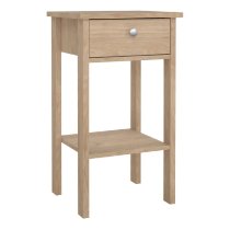 Malibu Wooden Bedside Cabinet With 1 Drawer In Oak