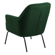 Margate Fabric Lounge Chair With Black Legs In Forest Green