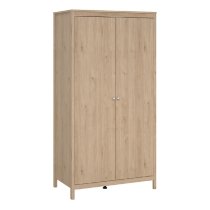 Malibu Wooden Wardrobe With 2 Doors In Oak