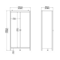 Malibu Wooden Wardrobe With 2 Doors In Oak