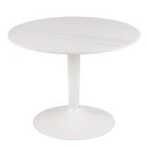 Manteo Ceramic Round Coffee Table In White