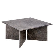 Vashon Marble Square Coffee Table In Marron